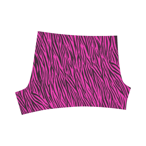 Hot Pink Zebra Stripes Briseis Skinny Shorts (Model L04)