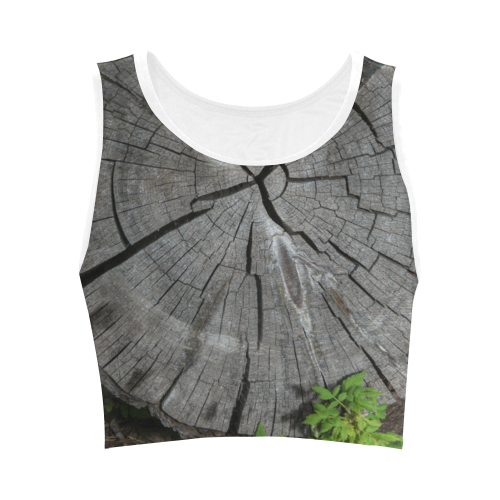 Dried Tree Stump Women's Crop Top (Model T42)