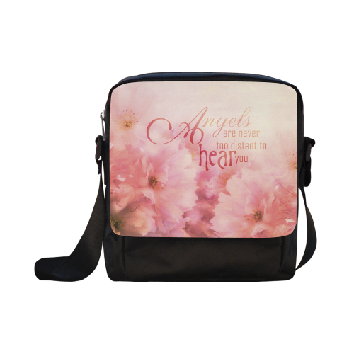 Pink Cherry Blossom for Angels Crossbody Nylon Bags (Model 1633)