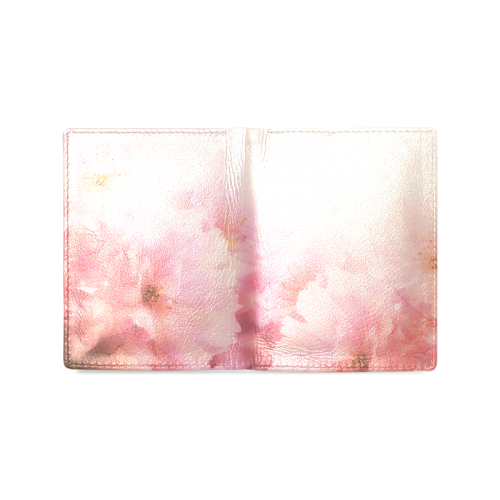 Pink Cherry Blossom for Angels Men's Leather Wallet (Model 1612)