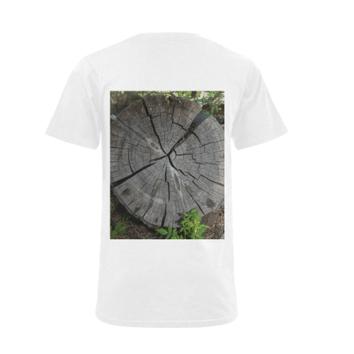 Dried Tree Stump Men's V-Neck T-shirt (USA Size) (Model T10)