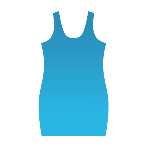 Sky blue gradient VAS2 Medea Vest Dress (Model D06)