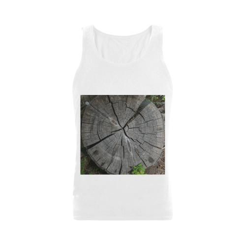 Dried Tree Stump Plus-size Men's Shoulder-Free Tank Top (Model T33)