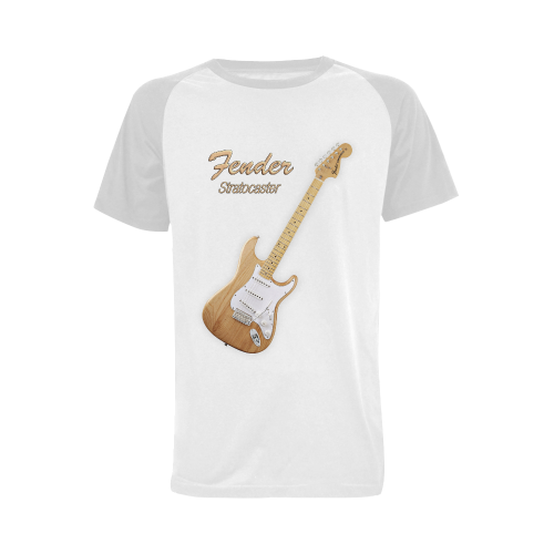 American Fender Stratocaster Men's Raglan T-shirt (USA Size) (Model T11)