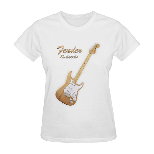 American Fender Stratocaster Sunny Women's T-shirt (Model T05)