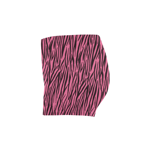 Pale Pink Zebra Stripes Briseis Skinny Shorts (Model L04)