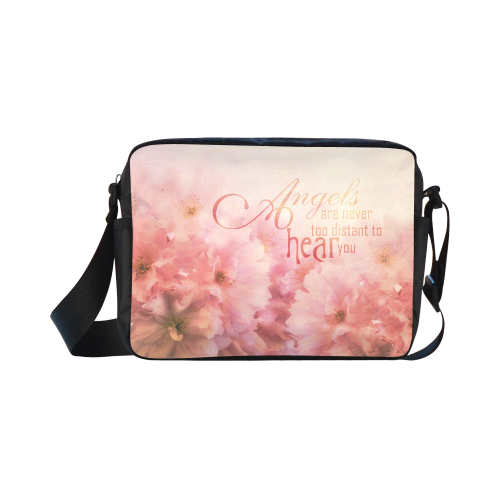 Pink Cherry Blossom for Angels Classic Cross-body Nylon Bags (Model 1632)