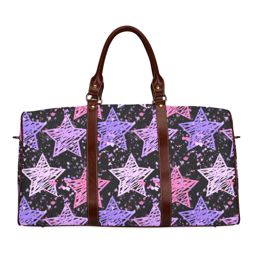 Painted Stars Waterproof Travel Bag/Large (Model 1639)