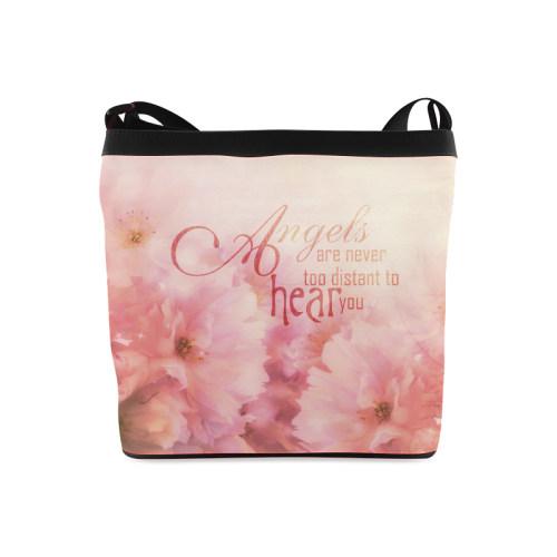 Pink Cherry Blossom for Angels Crossbody Bags (Model 1613)