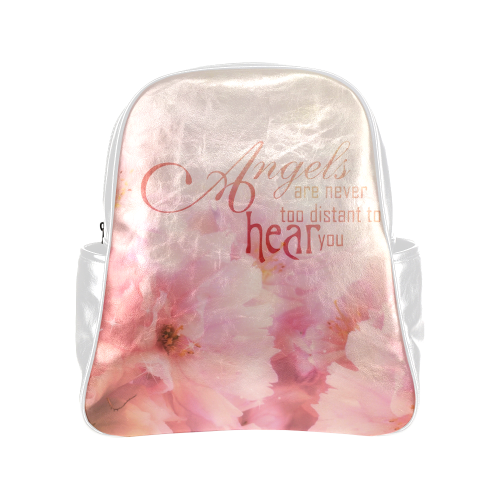 Pink Cherry Blossom for Angels Multi-Pockets Backpack (Model 1636)