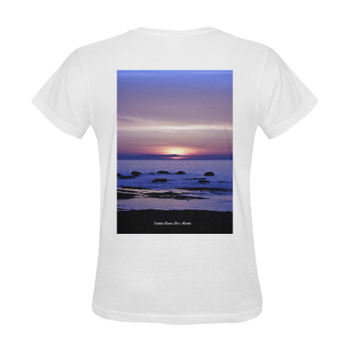 Blue and Purple Sunset Sunny Women's T-shirt (Model T05)