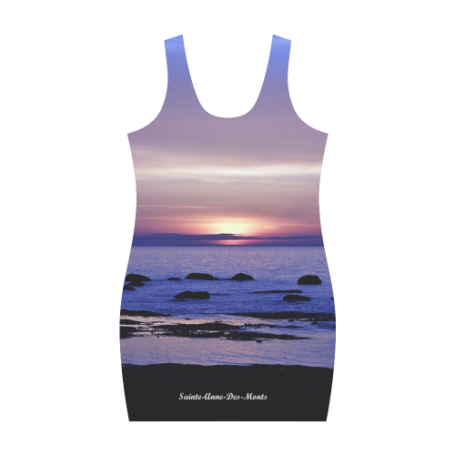 Blue and Purple Sunset Medea Vest Dress (Model D06)
