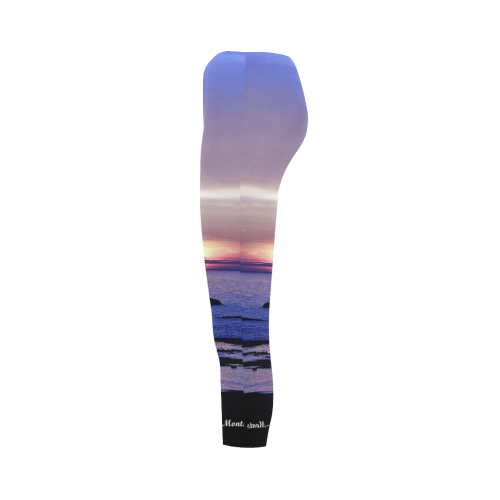 Blue and Purple Sunset Capri Legging (Model L02)