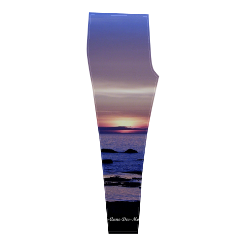 Blue and Purple Sunset Cassandra Women's Leggings (Model L01)