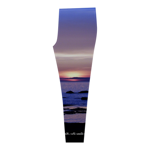 Blue and Purple Sunset Cassandra Women's Leggings (Model L01)