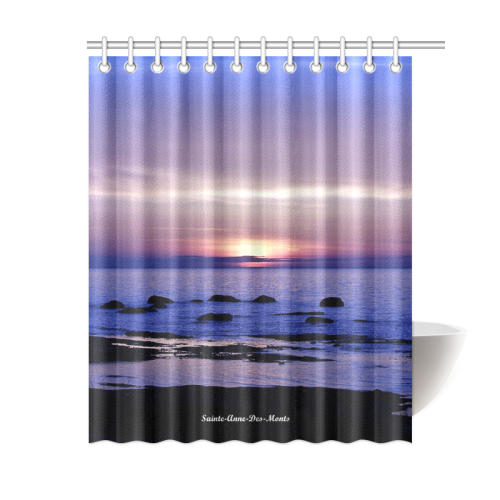 Blue and Purple Sunset Shower Curtain 60"x72"