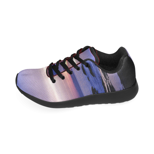 Blue and Purple Sunset Men’s Running Shoes (Model 020)