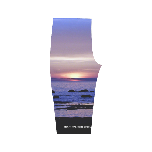 Blue and Purple Sunset Hestia Cropped Leggings (Model L03)