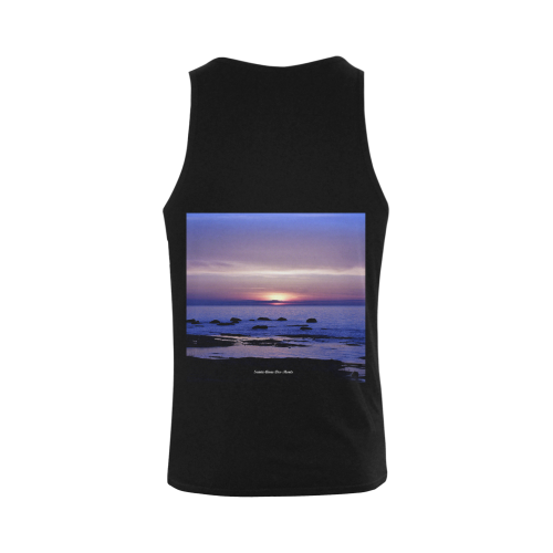 Blue and Purple Sunset Men's Shoulder-Free Tank Top (Model T33)