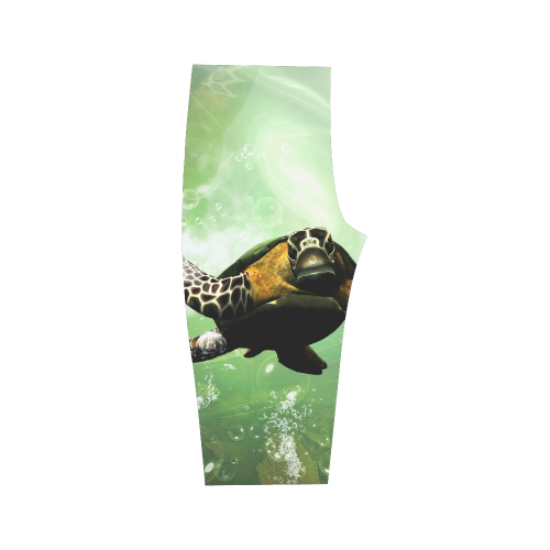 Cute turtle Hestia Cropped Leggings (Model L03)