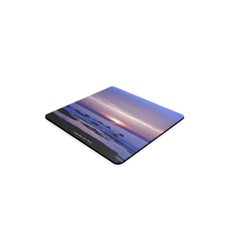 Blue and Purple Sunset Square Coaster