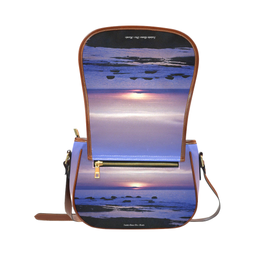 Blue and Purple Sunset Saddle Bag/Large (Model 1649)