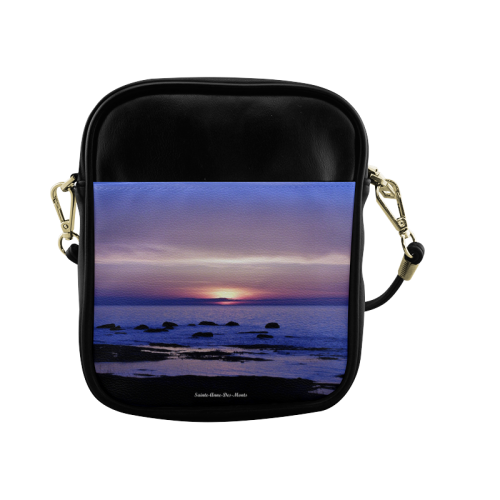 Blue and Purple Sunset Sling Bag (Model 1627)