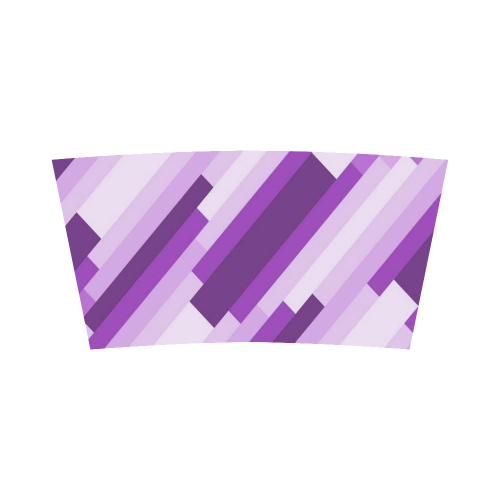 Shades Of Purple Diagonal Stripes Bandeau Top