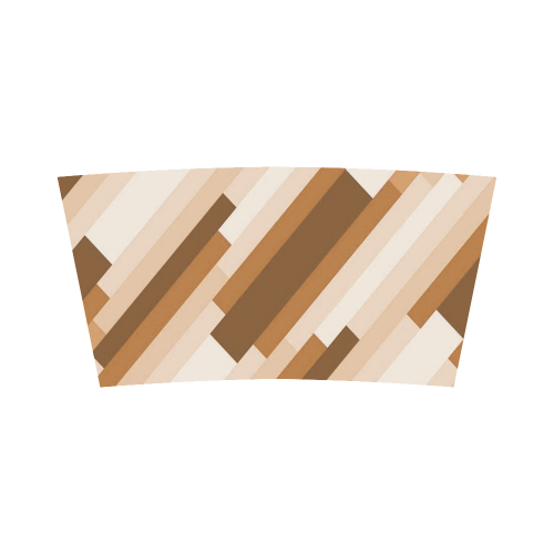 Shades Of Brown Diagonal Stripes Bandeau Top