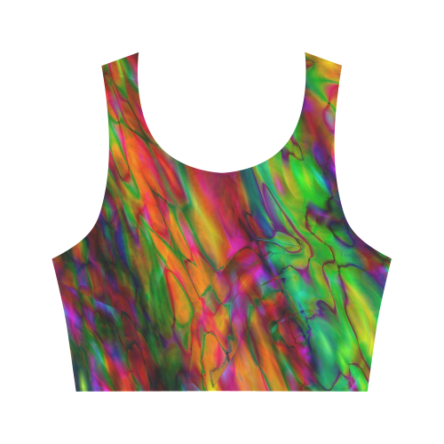 Abstract Women's Crop Top (Model T42)