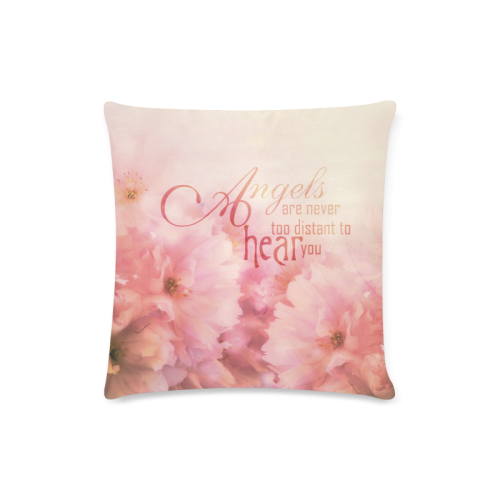 Pink Cherry Blossom for Angels Custom Zippered Pillow Case 16"x16" (one side)