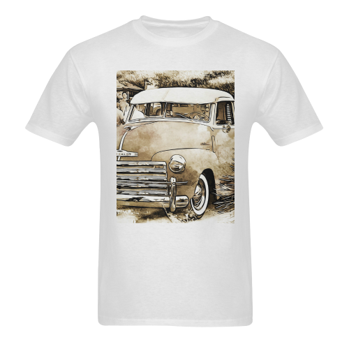 Vintage Chevrolet Chevy Truck Men's T-Shirt in USA Size (Two Sides Printing)