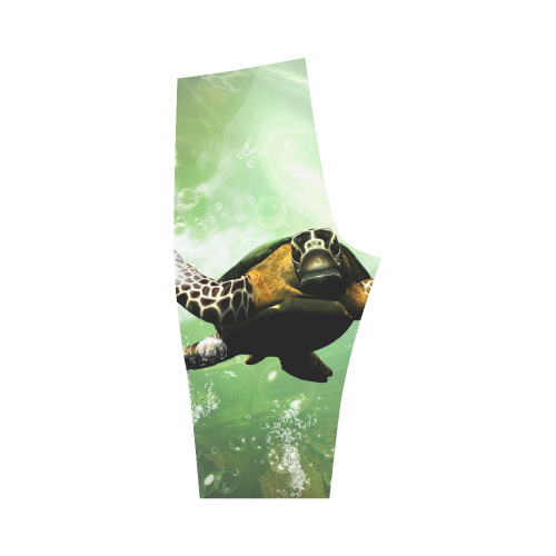 Cute turtle Hestia Cropped Leggings (Model L03)