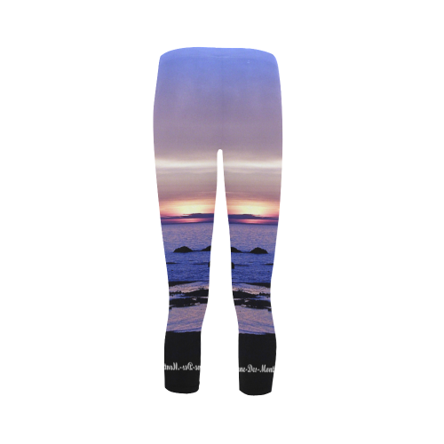 Blue and Purple Sunset Capri Legging (Model L02)