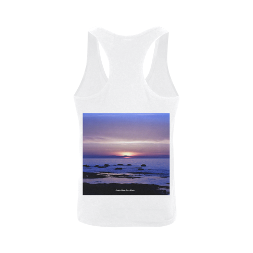 Blue and Purple Sunset Plus-size Men's I-shaped Tank Top (Model T32)