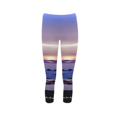 Blue and Purple Sunset Capri Legging (Model L02)
