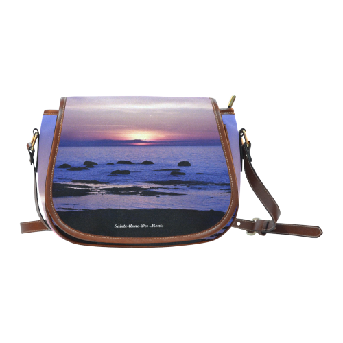 Blue and Purple Sunset Saddle Bag/Large (Model 1649)