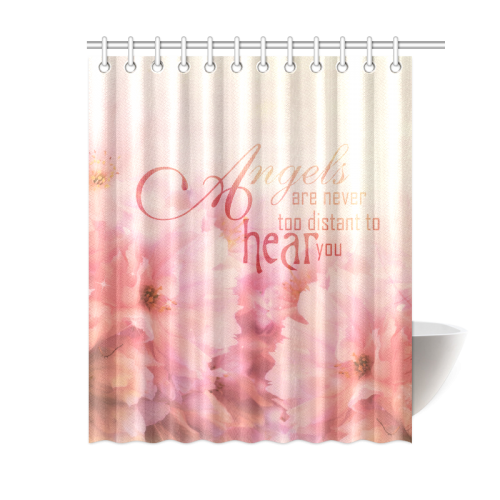 Pink Cherry Blossom for Angels Shower Curtain 60"x72"