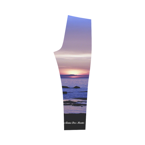 Blue and Purple Sunset Capri Legging (Model L02)