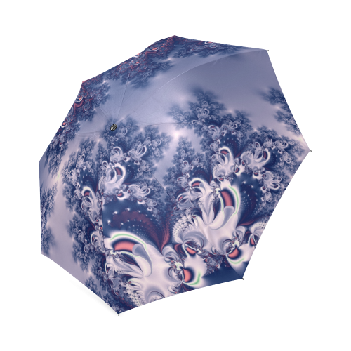 Purple Frost Fractal Foldable Umbrella (Model U01)