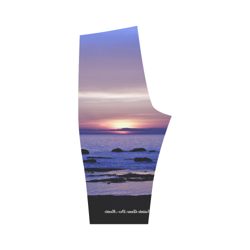 Blue and Purple Sunset Hestia Cropped Leggings (Model L03)