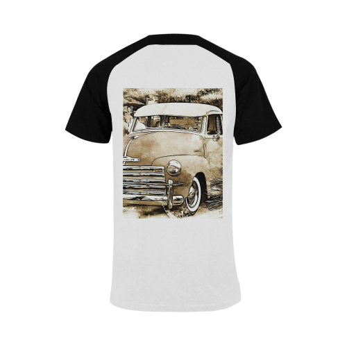 Vintage Chevrolet Chevy Truck Men's Raglan T-shirt (USA Size) (Model T11)