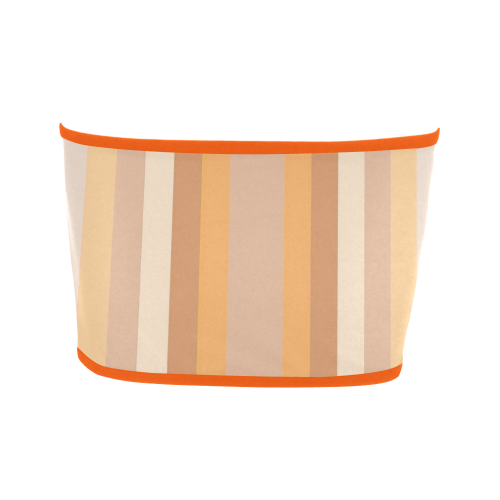 Vertical Peach Gradient Stripes Bandeau Top