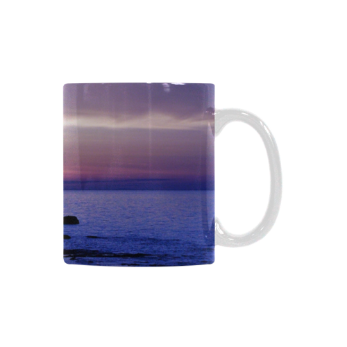 Blue and Purple Sunset White Mug(11OZ)