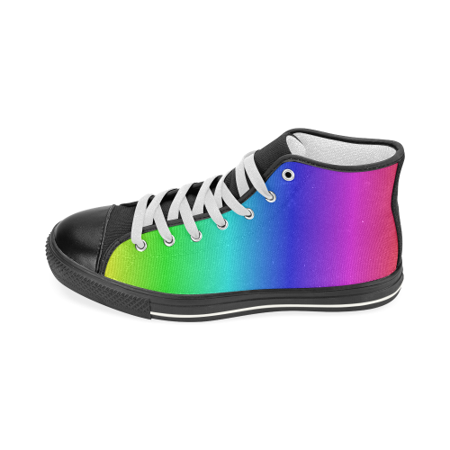 Crayon Box Ombre Rainbow Men’s Classic High Top Canvas Shoes (Model 017)