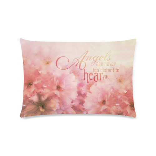 Pink Cherry Blossom for Angels Custom Rectangle Pillow Case 16"x24" (one side)