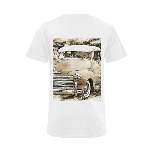 Vintage Chevrolet Chevy Truck Men's V-Neck T-shirt  Big Size(USA Size) (Model T10)
