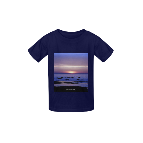 Blue and Purple Sunset Kid's  Classic T-shirt (Model T22)