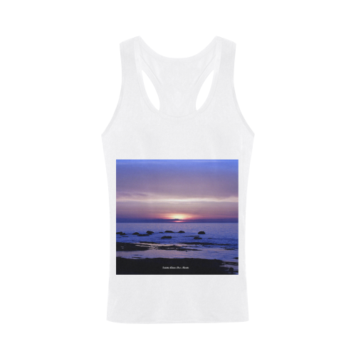 Blue and Purple Sunset Plus-size Men's I-shaped Tank Top (Model T32)