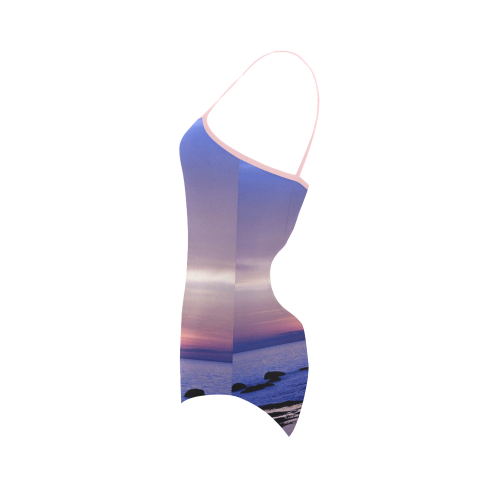 Blue and Purple Sunset Strap Swimsuit ( Model S05)